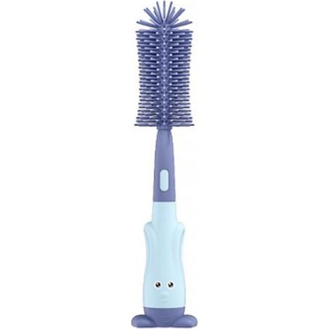 Brosse de Nettoyage pour Biberons en Silicone Lapin, Manche Long, Sans Emballage, Bleu (1/5)
