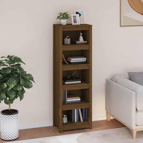 vidaXL Bibliothèque Marron miel 50x35x154 cm Bois de pin massif (1/5)