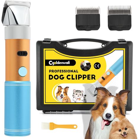 400W Tondeuse Chien à Moutons Électrique Rechargeable Tête de Coupe Peigne Limite Intégrés Amovible 5H en Veille Faible Bruit (3MM+6MM) - (1/5)