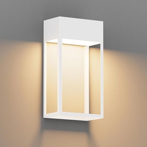 LED 24W Applique Murale Extérieure Intérieur, 3000K Blanc chaud Lampe Murale, Imperméable IP65 Éclairage Mural, Moderne Lumiere Exterieur, pour Jardin Entrée Balcon, Aluminium, 1545LM, Blanc (1/5)
