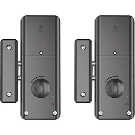 Deux serrures à carte à puce intelligentes, adaptées aux portes en bois, serrures de porte électroniques Bluetooth, aucun perçage requis. (1/5)