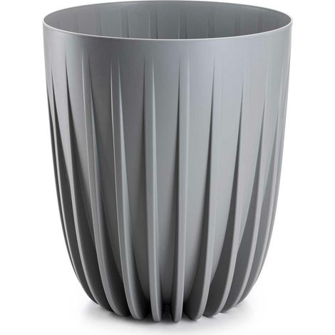 Gestreifter Blumentopf, grau, H 46 x 39 cm (1/5)
