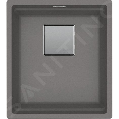 Franke Kubus 2 - Évier en fragranit KNG 110-37, 41x46 cm, pierre grise 125.0671.880 (1/3)