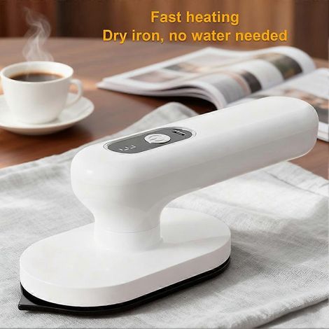 Fer à repasser portable sans fil, chauffe rapidement, conception pliable, pratique pour les voyages. (1/5)