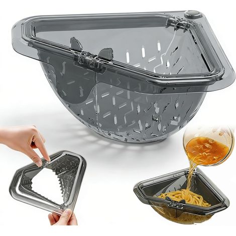 Tamise pour évier, Tamis de Drainage magnétique pour Cuisine, Panier de Drainage Triangulaire pour évier, Filtre à évier de Cuisine (1/5)