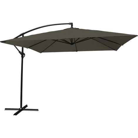 Freistehender Sonnenschirm MOLOKAI quadratisch 2,7x2,7m grau
