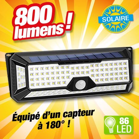 Projecteur à énergie solaire et détecteur de mouvement - 86 LED (1/2)