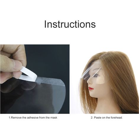50 Pièces Masque de Protection Visage Jeté Après Usage pour Salon de Coiffure, Visière Anti-Projections Cheveux, Couvre-Oeil pour Coupe de Frange et Outils de Coiffure (1/5)