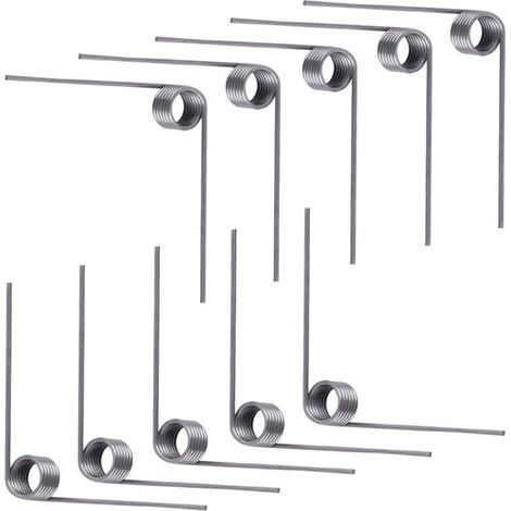 10 Pièces Ressort de Torsion, Ressort de Rappel, Diamètre du Fil 0,7mm, Diamètre Extérieur 5mm, 6 Tours, Angle 90°, Pour Réparations à Domicile