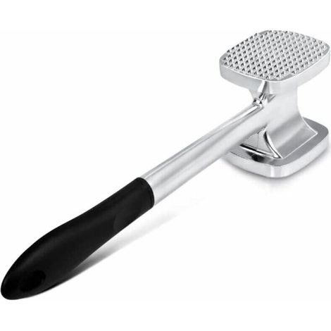28cm Meat Tenderizer Double Sided Meat Hammer Heavy Duty Aluminum 140 Tips and Flat Surface Kitchen Hammer for Chicken Meat Pounder Mallet Cooking Chicken/Beef/Pork/Nuts, (1/5)