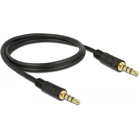 DeLOCK Klinkekabel Delock 3,5mm - 3,5mm St/St 1.00m schwarz (83435) (1/2)