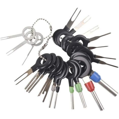 Kit de 21 extracteurs de cosses pour connecteur serti de câblage électrique (1/4)