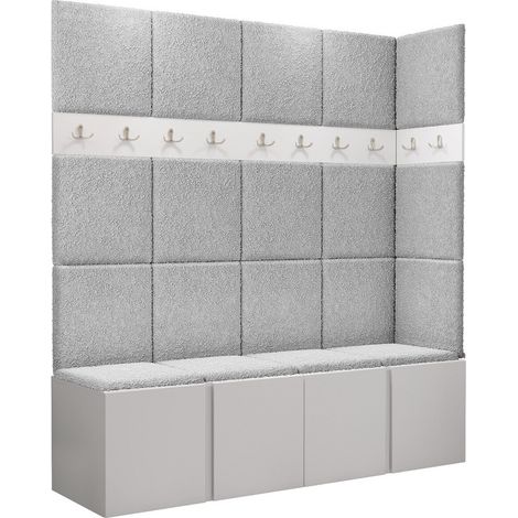 Conjunto para recibidor Pinis II, Abriamo 06, 186x168x46cm, Tapiz, Aglomerado laminado, Colocada, Montada en la pared (1/5)