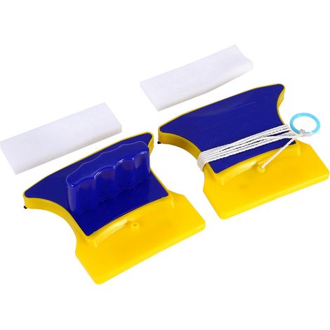 Chiffon vitre magnétique double face forme carrée avec 2 lingettes supplémentaires pour fenêtre (1/5)