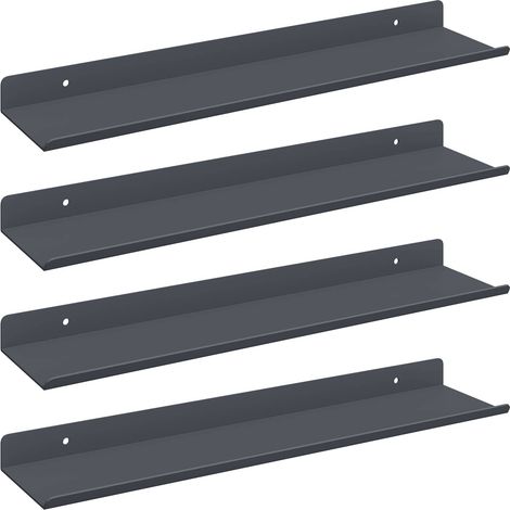 Maison Exclusive - Schwebendes Regal 4 pcs Anthrazit 40 x 8,5 x 2