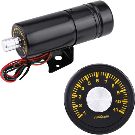 Compteur de tours LED rouge réglable 11000 tr/min pour voiture moto, tachymètre avec témoin de changement de vitesse (1/5)