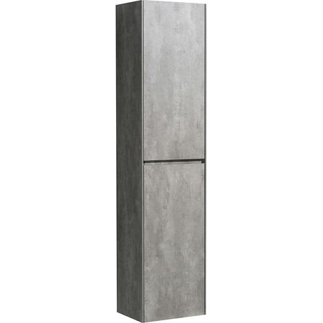 BERNSTEIN - Colonna portaoggetti a parete 170x40x30cm (AxLxP) Grigio cemento + 2 vani portaoggetti - EDGE	Grigio effetto cemento (1/5)