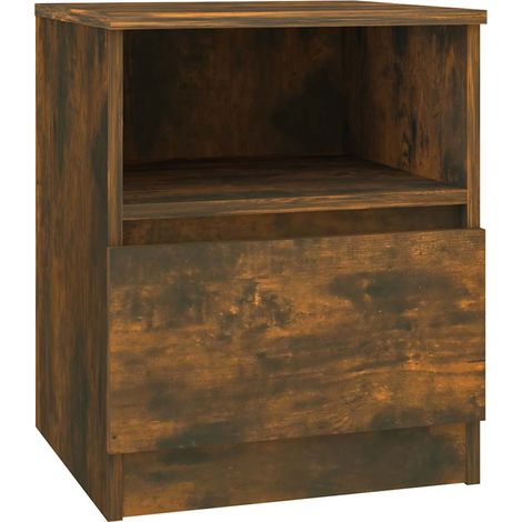 Maison Exclusive - Mesita de noche madera de ingeniería roble ahu (1/5)