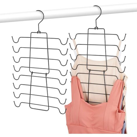 2er-Set BH-Aufhänger für Kleiderschränke, Tanktops, robustes Metall, platzsparend, Sport-BH-Halter, Kleiderschrank-Organizer und Aufbewahrung, schwarz (1/5)
