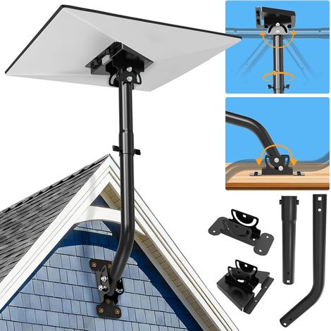 Support Mural 360° Réglable - Kit de Montage sur Mât avec Adaptateur pour Tube - Compatible avec Le Kit Internet Satellite Gen 3 (1/5)