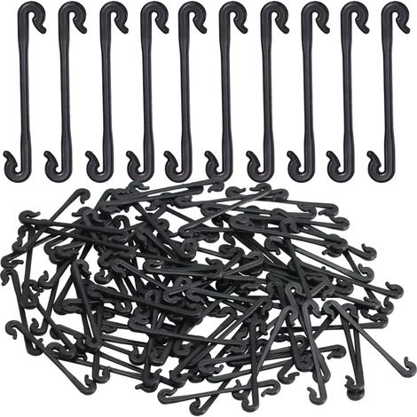 300PCS Vine Ties, Attached Loop Hooks, Vegetable Grafting Clips, Plant Strapping Clips for Greenhouse Garden Supplies (1/5)