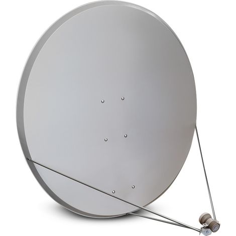 Parabole Athena acier diamètre 120 cm + LNB - blanche (1/3)