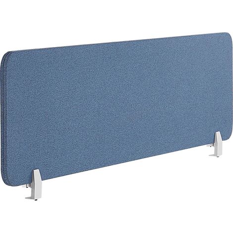 Panel separador 120 x 40 cm poliéster PET pantalla acústica oficina azul Wally (1/5)