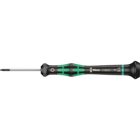 Tournevis électronicien TORX, TX 3 x 40 mm, Noir/vert (1/5)