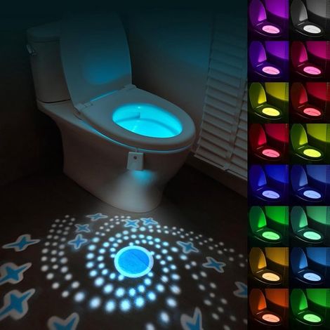 Luce notturna per WC con sensore di movimento - 16 colori (1/5)