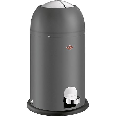 Poubelle Wesco Kickmaster Junior gris 12 litres acier