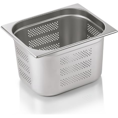 Bac inox perforé fond et côtés GN 1/2 H 200 mm 11,5 ltr GN CORE - Was Germany