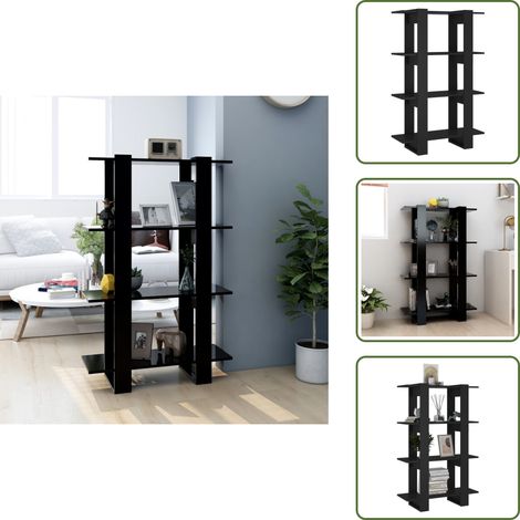 Arredamento casa - vidaXL Libreria/Divisorio Nero 80x30x123,5 cm - Mobili per corridoio