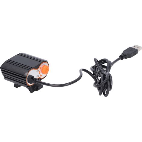Lampe frontale de vélo LED en alliage d'aluminium, ultra-lumineuse, pour la course sur route, alimentation USB. (1/5)