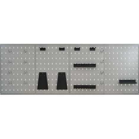 Panneaux perforés muraux 4 pcs 40x58 cm Acier (1/5)