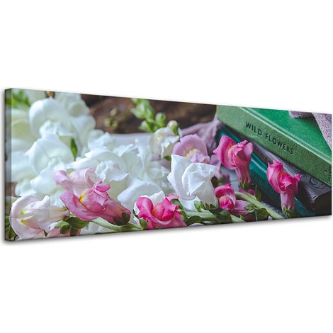 Leinwanddruck Botanik Löwenmäulchen 120x40 cm Blumenstrauß
