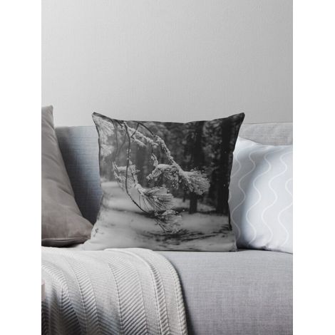 Funda de almohada/cojín/sofá AIVO con estampado de copos de nieve (doble cara)
