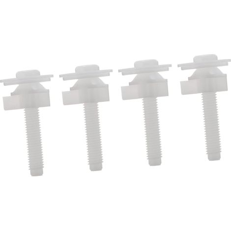 Lot de 4 Boulons de Charnière en Plastique, Blanc (1/5)