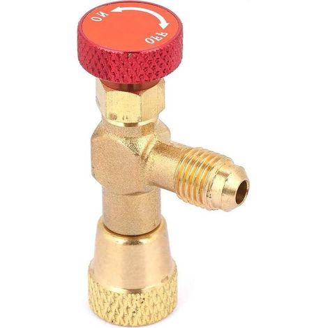 1/4 ' - 5/16 ',Vanne de Régulation de Débit en Laiton Valve de Régulation de Débit pour Tuyau de Charge R410A (1/5)