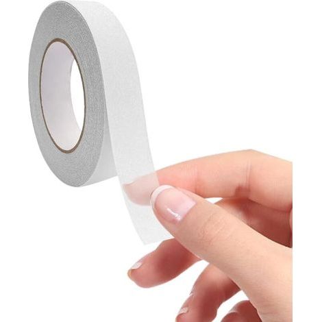 Transparenter Antirutschaufkleber, 2,5 cm x 5 m, wasserfest, transparent, rutschfest, für den Innen- und Außenbereich, Antirutsch-Treppenstreifen (1/5)