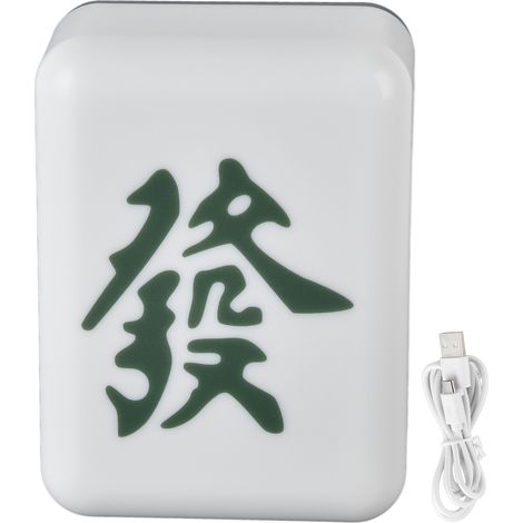 Mahjong veilleuse LED rechargeable par USB lampe modélisation petite pour la maison intérieure chambre décoration titre vert