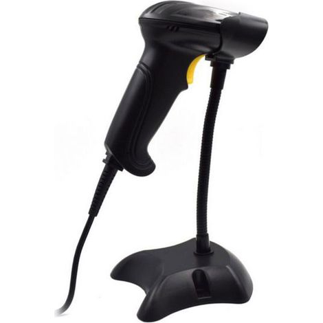 Lecteur de code barres avec support Ewent EW3410 LED USB Noir (1/4)