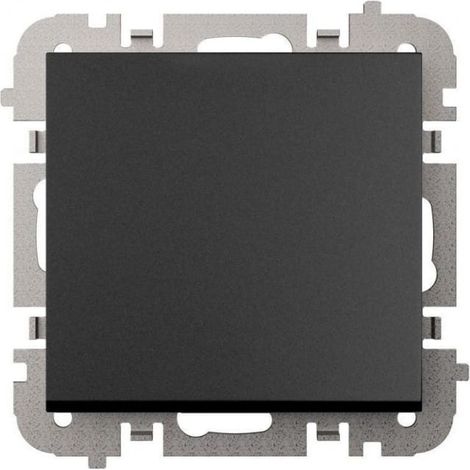 Interrupteur unipolaire Santra sans cadre, encastré, noir 4110-19