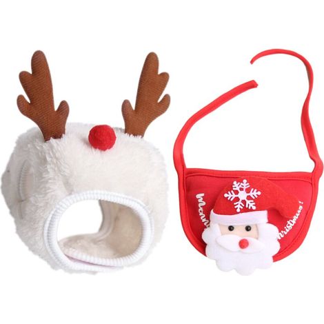 Bardusch-Coiffe de sapin de Noël ajustable vert pour animaux de compagnie,décorations de Noël (1/2)