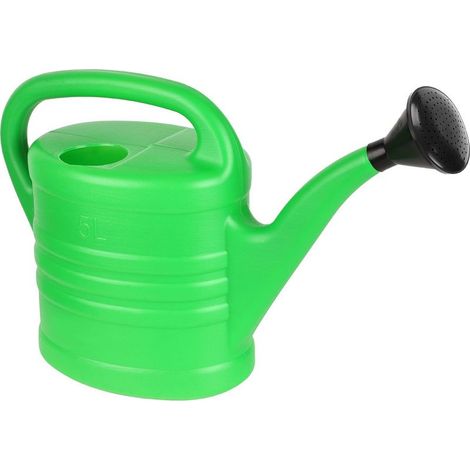 Arrosoir de Jardin en Plastique avec Long Bec et douchette pour Intérieur et Extérieur, Pomme d'Arrosoir, Maison, Jardin, Arrosage GD-0044 (Vert, 5 litres) (1/5)