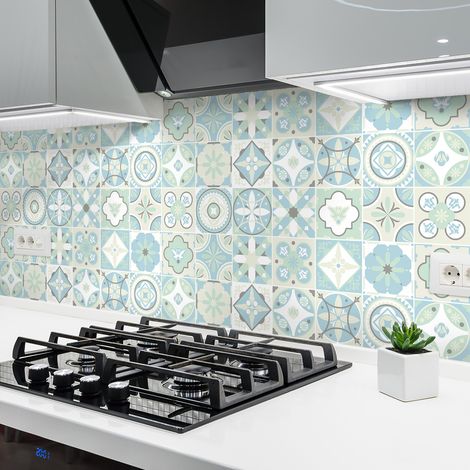 Sticker Mural Carrelage adhésif Cuisine Salle de Bain - 24 STICKERS CARRELAGES AZULEJOS GUILIANITA - 24stickers10x10cm (1/5)