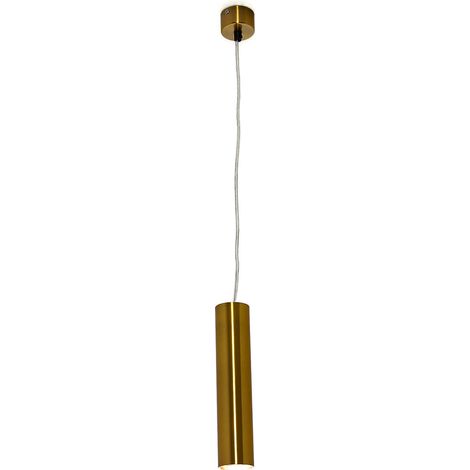 Pendelleuchte schmal in Messing GU10 Ø5.5cm rund