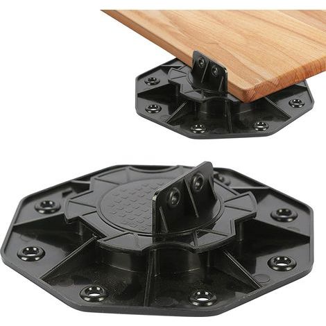Lot de 10 plots de terrasse réglables en hauteur 18-30 mm - Pieds de réglage pour terrasse - Plaques de terrasse - Sous-construction (1/5)