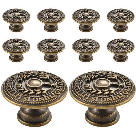 10 boutons de coiffeuse vintage, poignées de meuble de style ancien, poignées de tiroir décoratives, convenant à la rénovation de meubles et de garde-robes. (1/5)