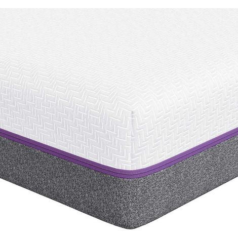 Matelas Blanc et Gris 80 x 160 cm Mousse à Mémoire CFW728155 (1/5)