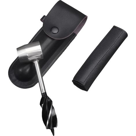 Tarière manuelle, outil de survie pour colons, clé, mèche de tarière à bois Scotch Eye pour sac à dos (noir)